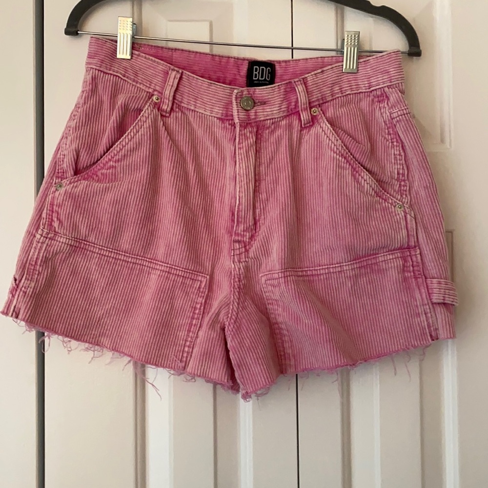 Pink corduroy shorts